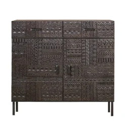 Design Kombi-Kommode in Walnuss Braun - Solu