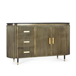 Design Kombi-Kommode mit Marmorplatte - Hayato