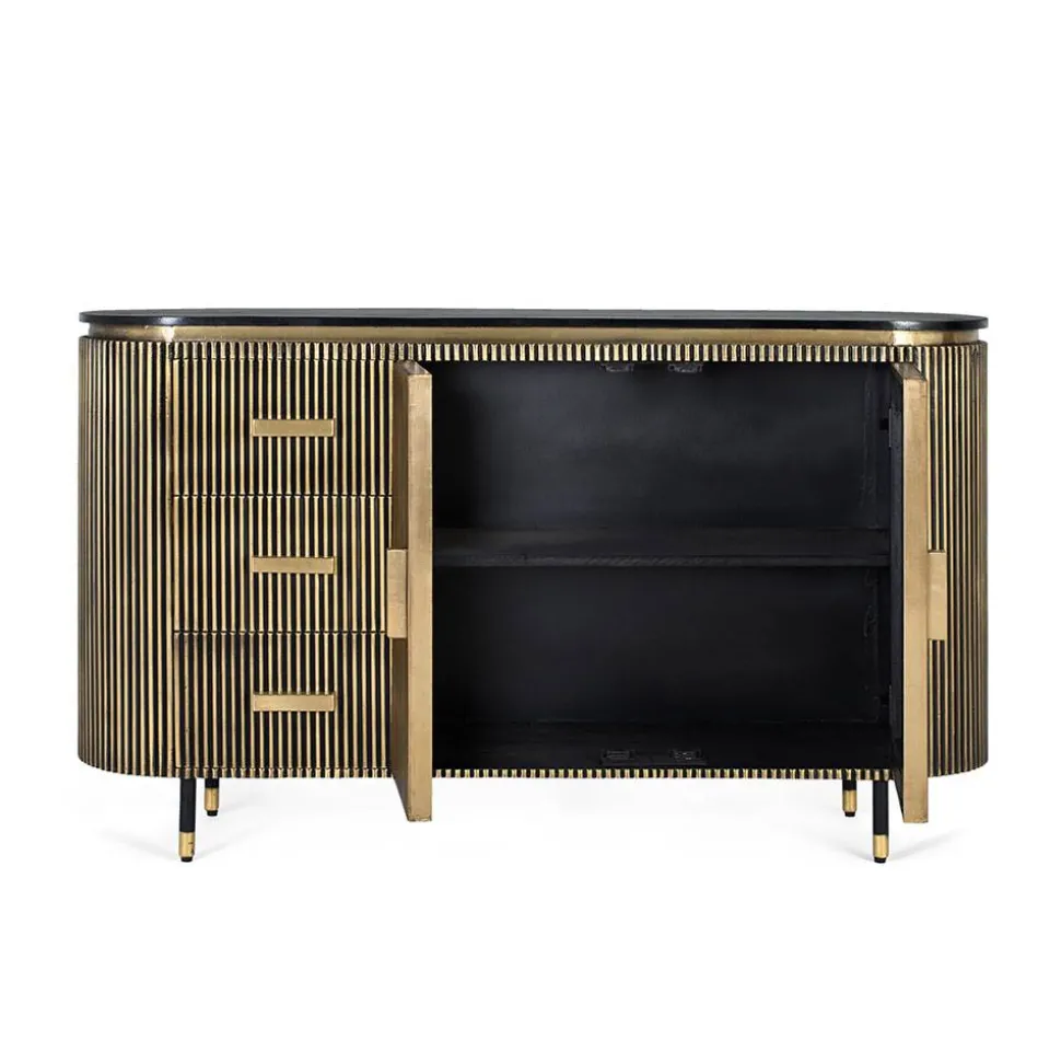 Design Kombi-Kommode mit Marmorplatte - Hayato