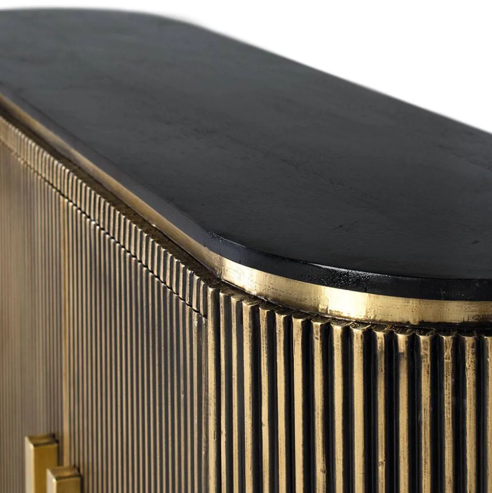 Design Kombi-Kommode mit Marmorplatte - Hayato