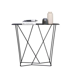 Design Konsolentisch aus Stahl in Schwarz - Skadiva