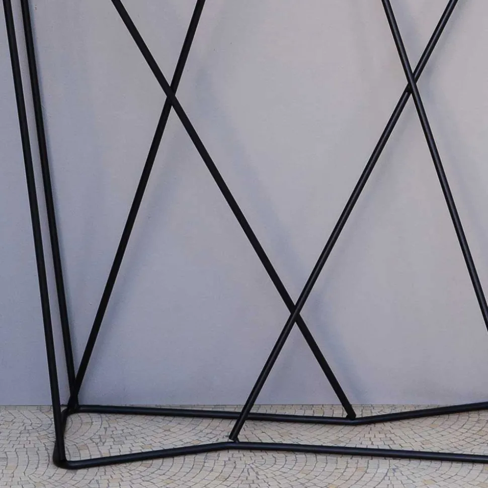 Design Konsolentisch aus Stahl in Schwarz - Skadiva