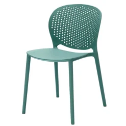 Design Kunststoffstuhl für Garten Zajan in Türkis (4er Set)