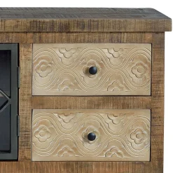 Design Lowboard mit Glas Metalltüren - Everton