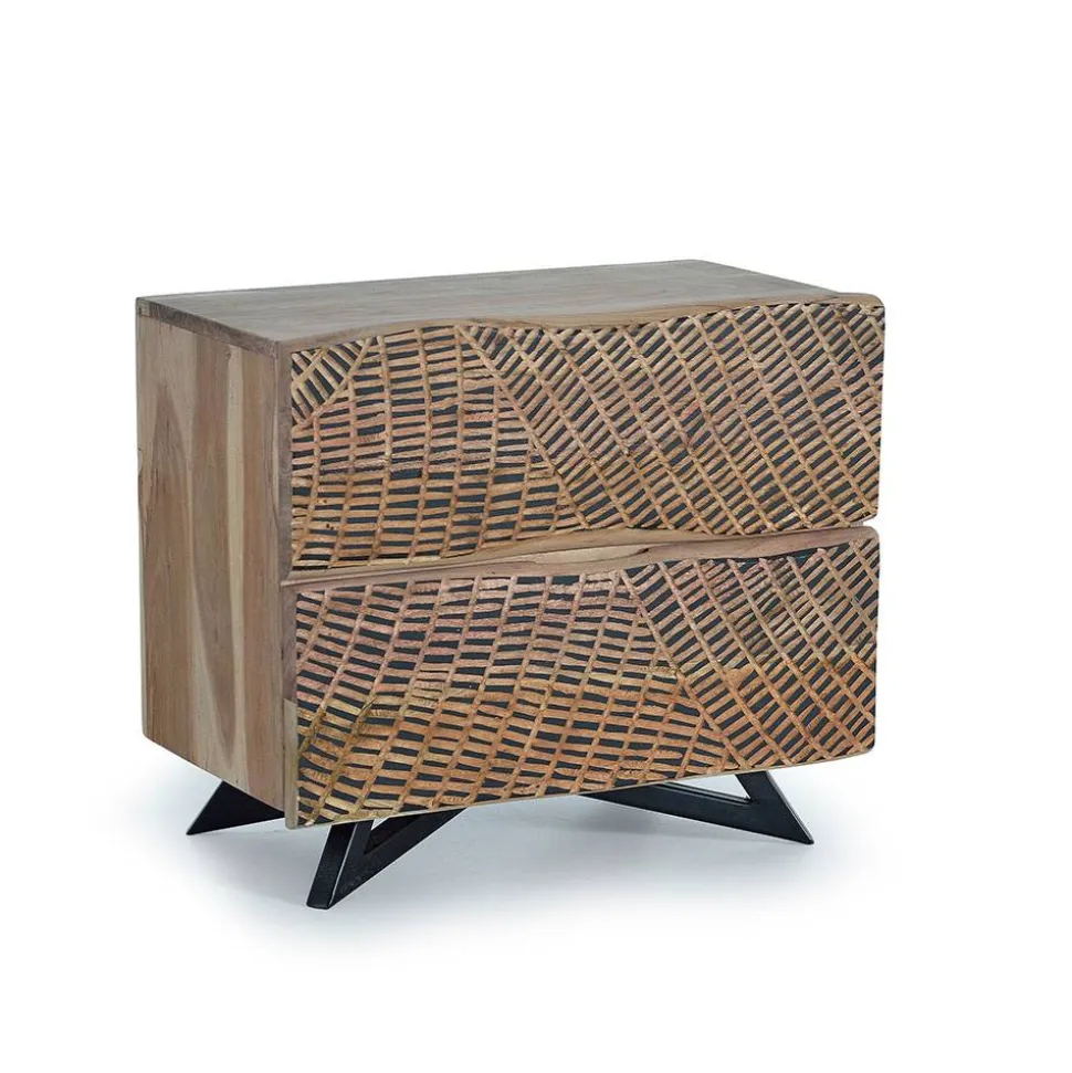 Design Nachtkommode aus Massivholz - Merlan