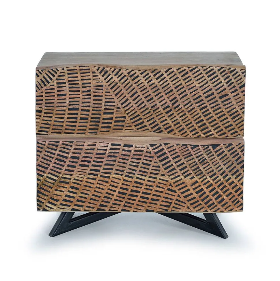 Design Nachtkommode aus Massivholz - Merlan