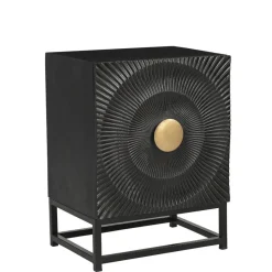 Design Nachtschrank in Schwarz und Gold - Oglio