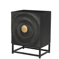 Design Nachtschrank in Schwarz und Gold - Oglio