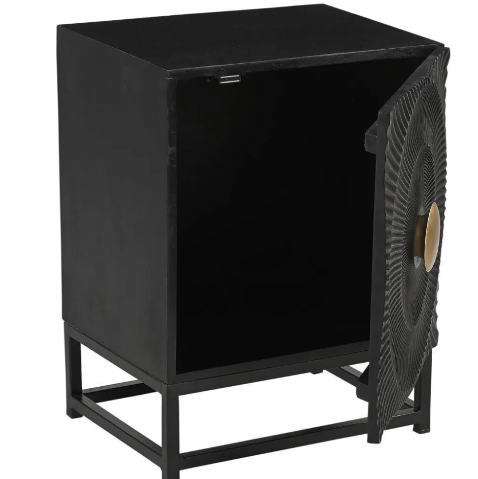 Design Nachtschrank in Schwarz und Gold - Oglio