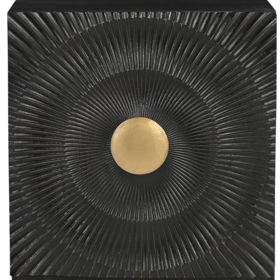 Design Nachtschrank in Schwarz und Gold - Oglio