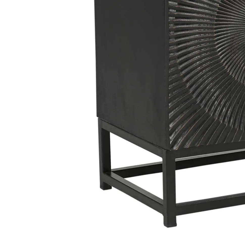 Design Nachtschrank in Schwarz und Gold - Oglio