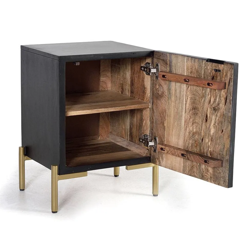 Design Nachtschrank mit Mandala Schnitzerei - Synessa