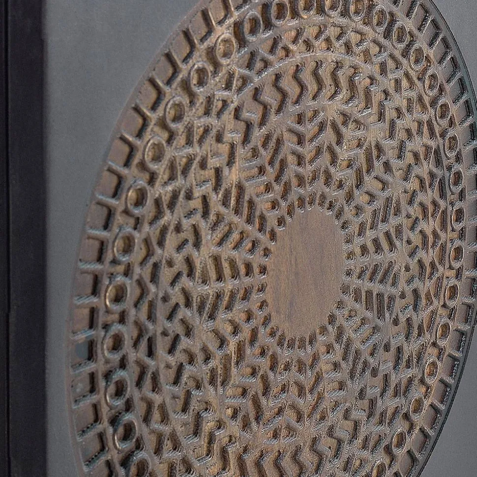 Design Nachtschrank mit Mandala Schnitzerei - Synessa