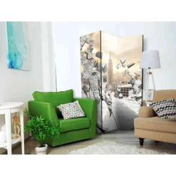 Design Paravent Broken Wall & City - Wooden
