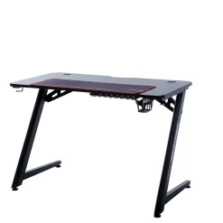 Design PC Computertisch in Schwarz - Aribert