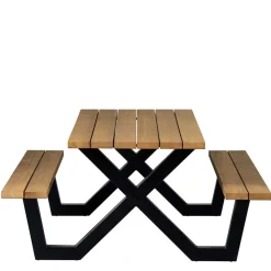 Design Picknick-Tisch aus Abachi Holz Natur - Melinda