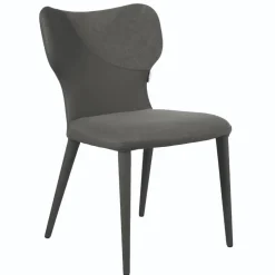 Design Polsterstühle im Material Mix - Navy (2er Set)