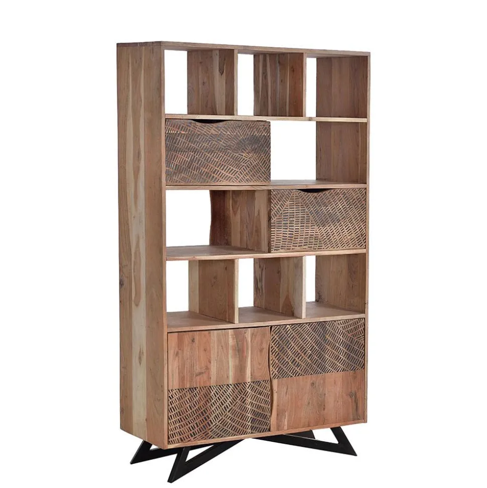 Design Regal mit Türen und Schubladen - Merlan