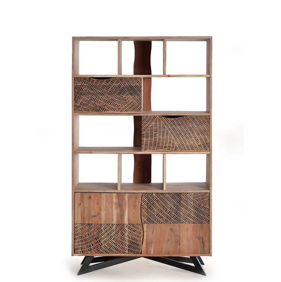 Design Regal mit Türen und Schubladen - Merlan