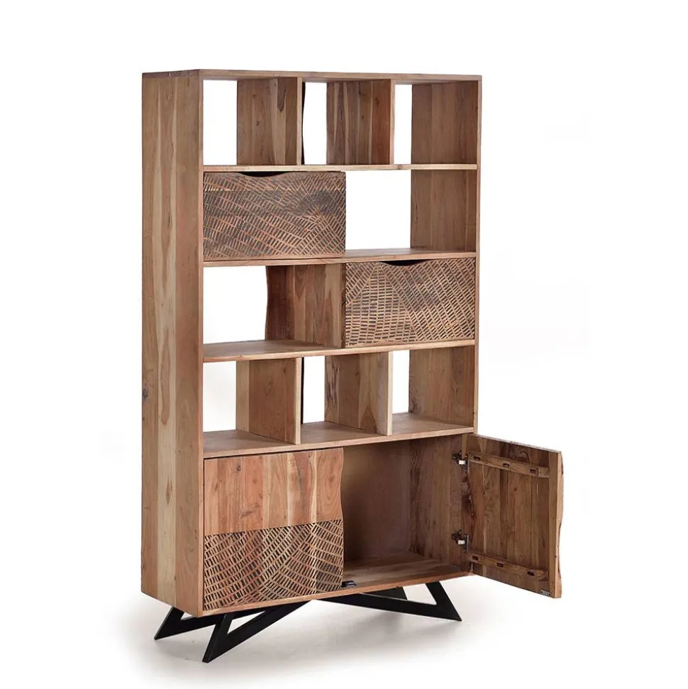 Design Regal mit Türen und Schubladen - Merlan