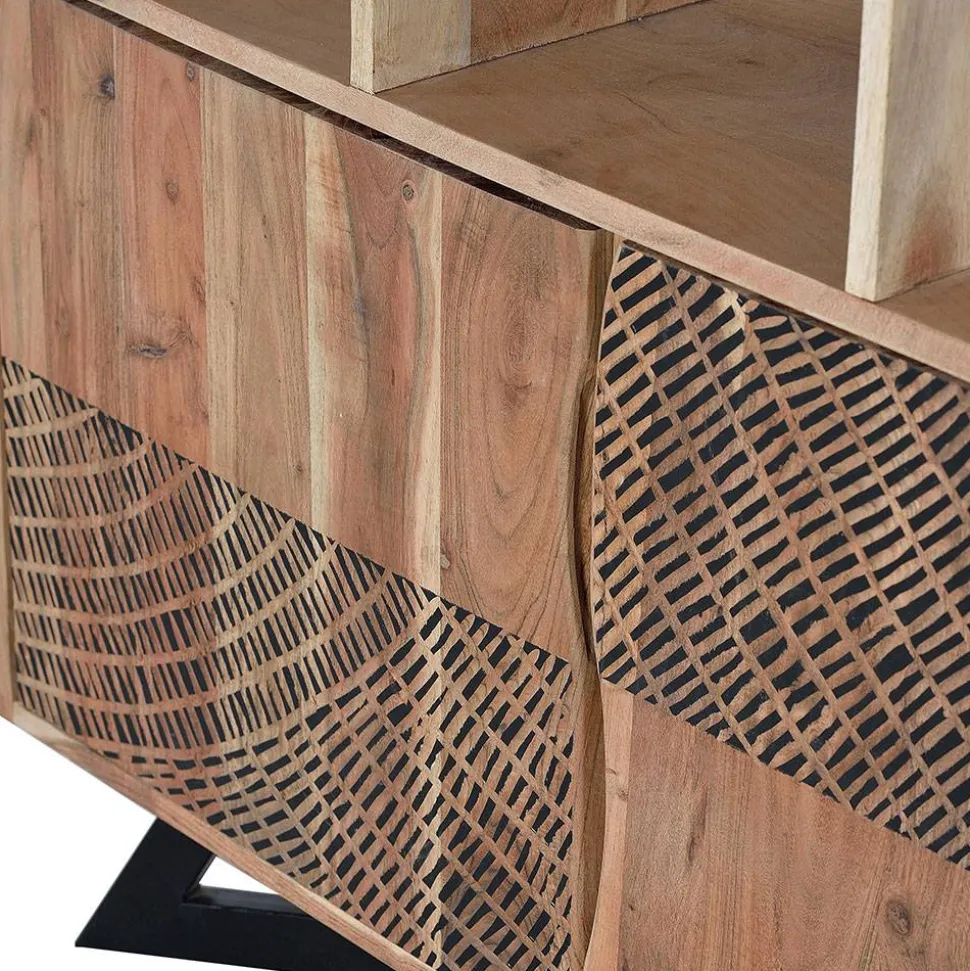 Design Regal mit Türen und Schubladen - Merlan