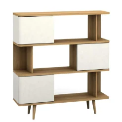 Design Scandi Standregal mit 3 Türen - Jendren I