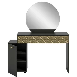 Design Schminktisch in Schwarz und Gold - Madrilena