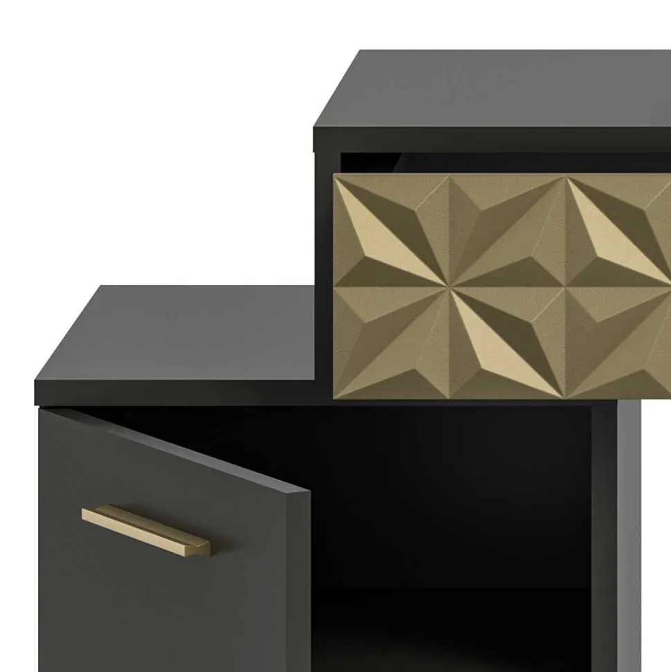 Design Schminktisch in Schwarz und Gold - Madrilena