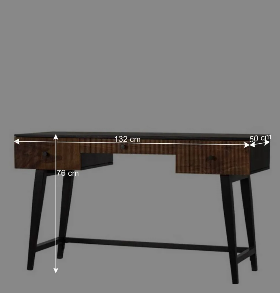 Design Schreibtisch aus Mangoholz und Palisander - Ondarroa