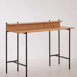 Design Schreibtisch in Akazie Optik & Schwarz - Charme