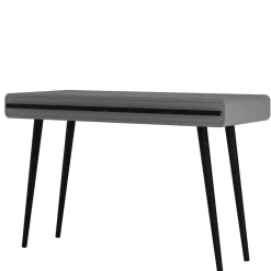Design Schreibtisch in Grau mit Schwarz - Pavias