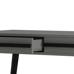 Design Schreibtisch in Grau mit Schwarz - Pavias