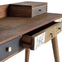 Design Schreibtisch mit fünf Schubladen - Fina