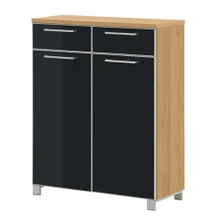 Design Schuhschrank Lalaika in Eiche Bianco Anthrazit