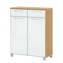 Design Schuhschrank Wynoca in Weiß Glas