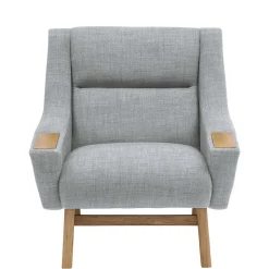 Design Sessel in Hellgrau - Crutina