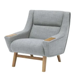 Design Sessel in Hellgrau - Crutina