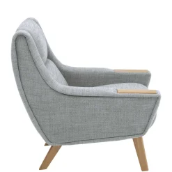 Design Sessel in Hellgrau - Crutina