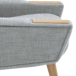 Design Sessel in Hellgrau - Crutina