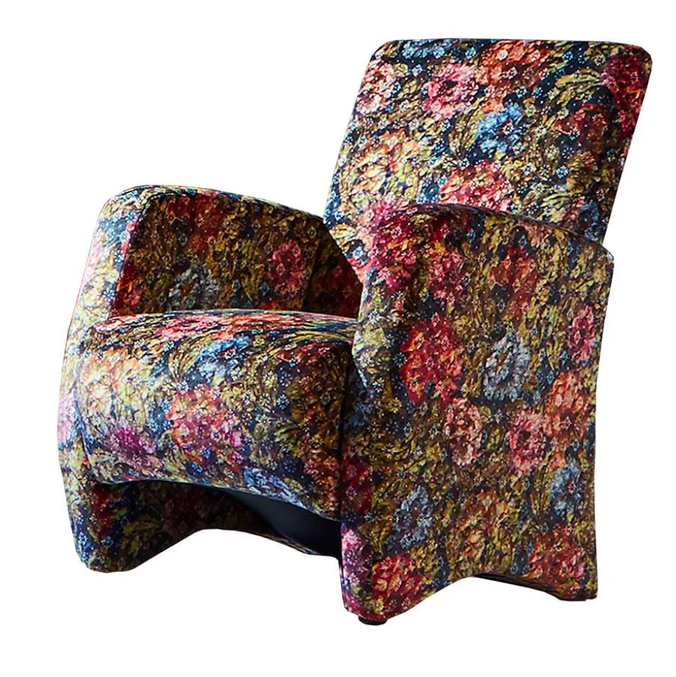 Design Sessel mit Blumen Stoff bunt - Blumea