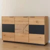 Design Sideboard aus Eiche und Glas - Masicuri