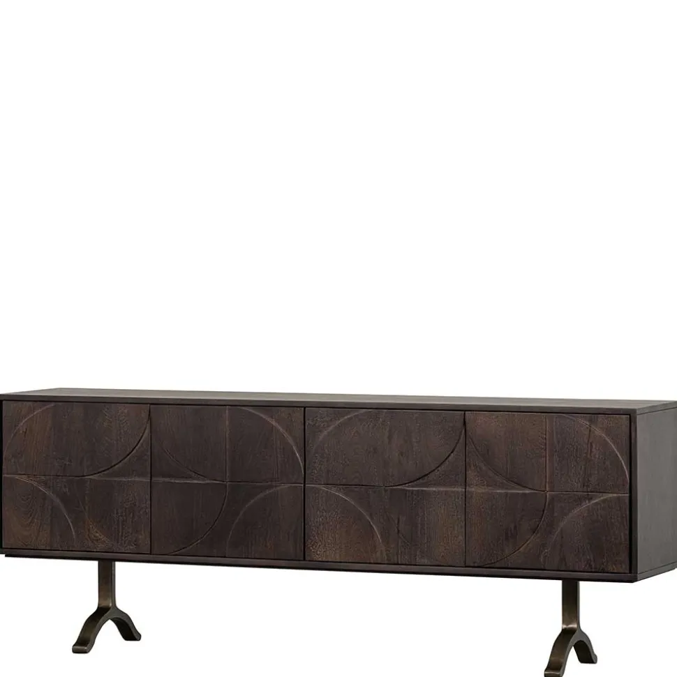Design Sideboard in Nussbaum aus Mango Holz - Pisino
