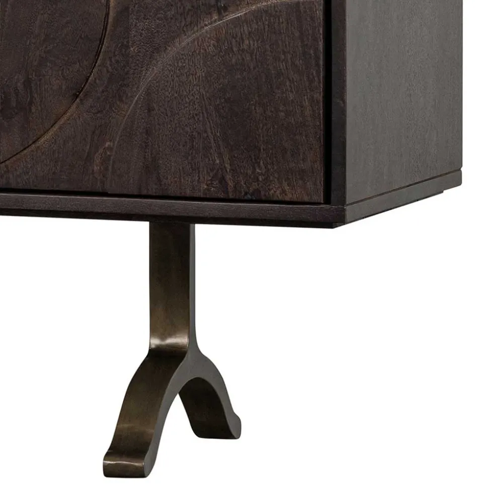 Design Sideboard in Nussbaum aus Mango Holz - Pisino