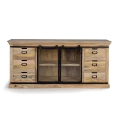 Design Sideboard mit Glas Schiebetüren - Draschna