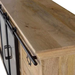 Design Sideboard mit Glas Schiebetüren - Draschna