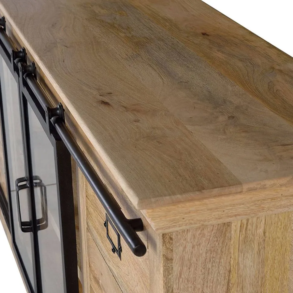 Design Sideboard mit Glas Schiebetüren - Draschna