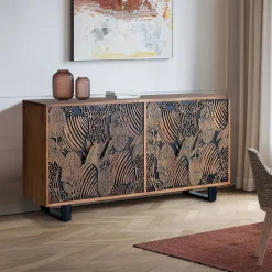 Design Sideboard mit Schnitzerei und Lack - Marcel