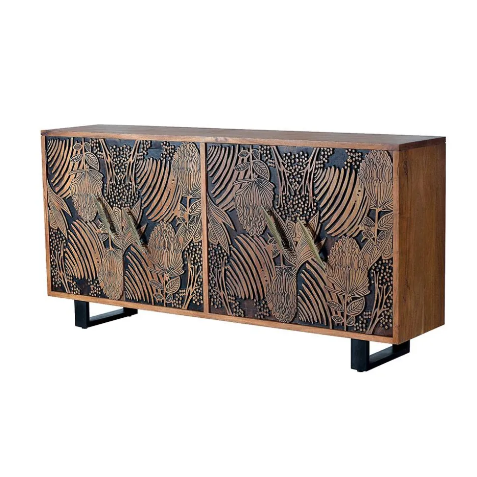 Design Sideboard mit Schnitzerei und Lack - Marcel
