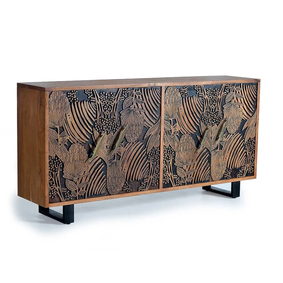 Design Sideboard mit Schnitzerei und Lack - Marcel