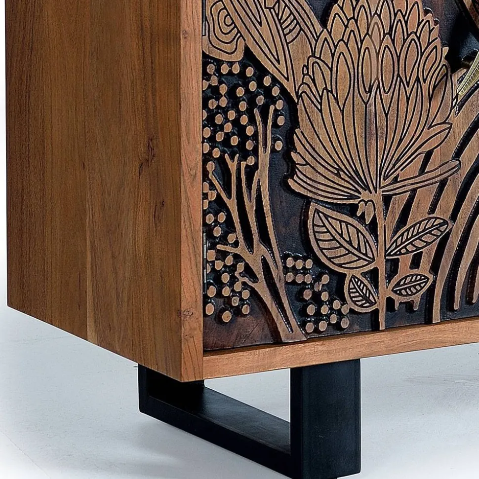 Design Sideboard mit Schnitzerei und Lack - Marcel